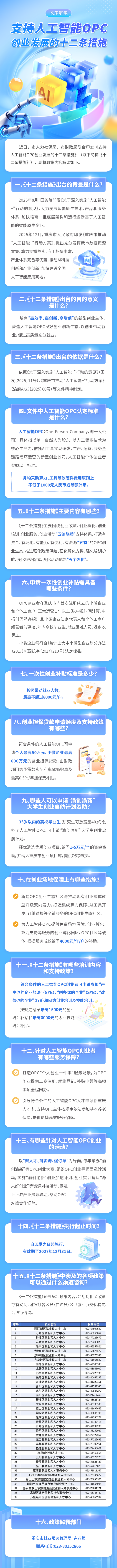 重庆出台十二条举措 全链护航人工智能OPC创业发展1.png